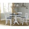 International Concepts Round 36 in Rd Extend Dining Table, 4 X-back Stools, White/Heather Gray, 36 W, 48 L, 35.3 in H, Wood K05-36RXT-6B-S6132-4 - alternate 3